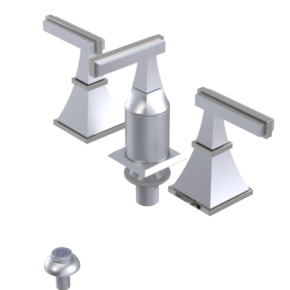 Rubinet Bidet Fitting with Spray, Diverter, and Vacum Breaker (Less Drain) Satin Chrome