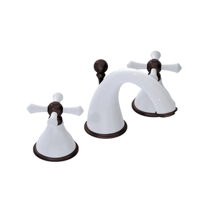 Rubinet Widespread Lav. Set. (less drain) White