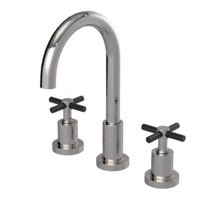 Rubinet Widespread Kitchen Set with LaSalle Spout Polished Nickel