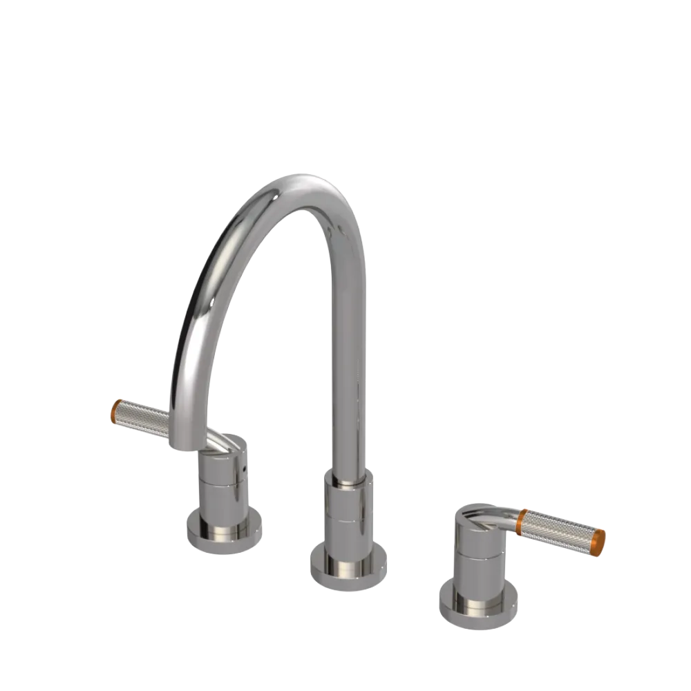 Rubinet Widespread Kitchen Set Polished Nickel