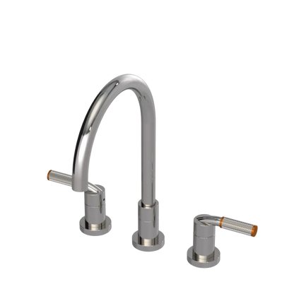 Rubinet Widespread Kitchen Set Polished Nickel