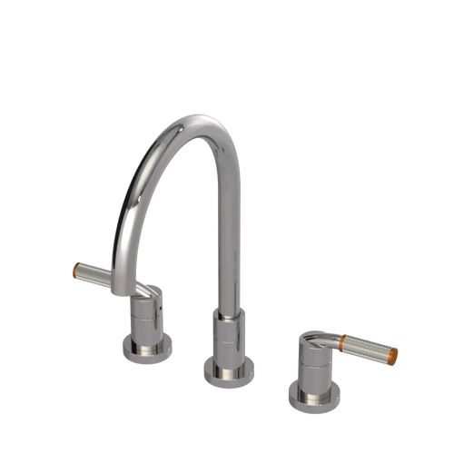 Rubinet Widespread Kitchen Set Polished Nickel