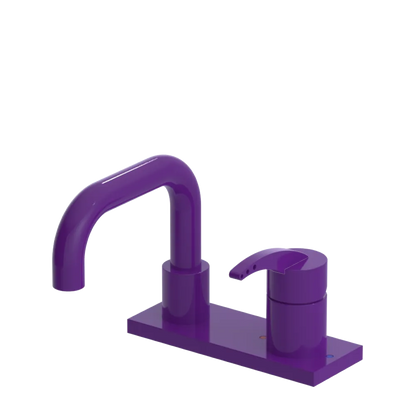 Rubinet 4" Centre Single Control Lav. Set. with Genesis spout (less drain) Purple Haze