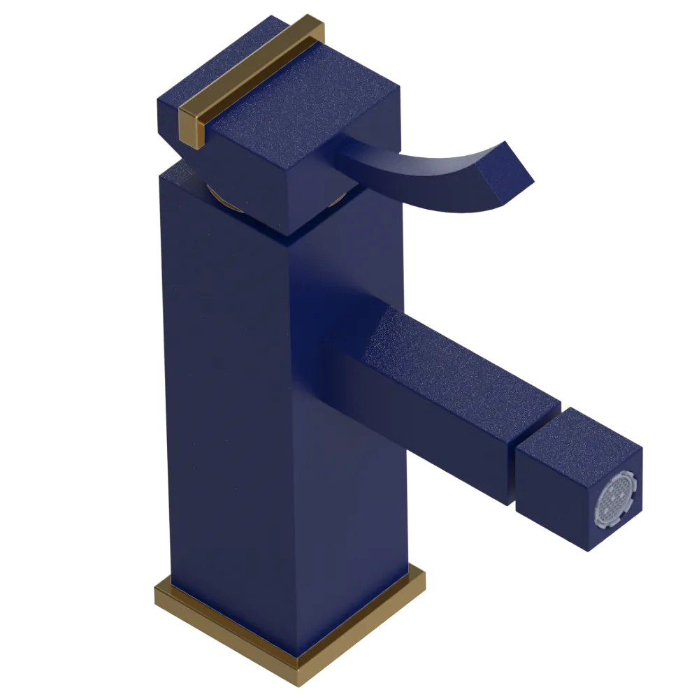 Rubinet Single Control Bidet Fitting (less drain) Midnight Blue