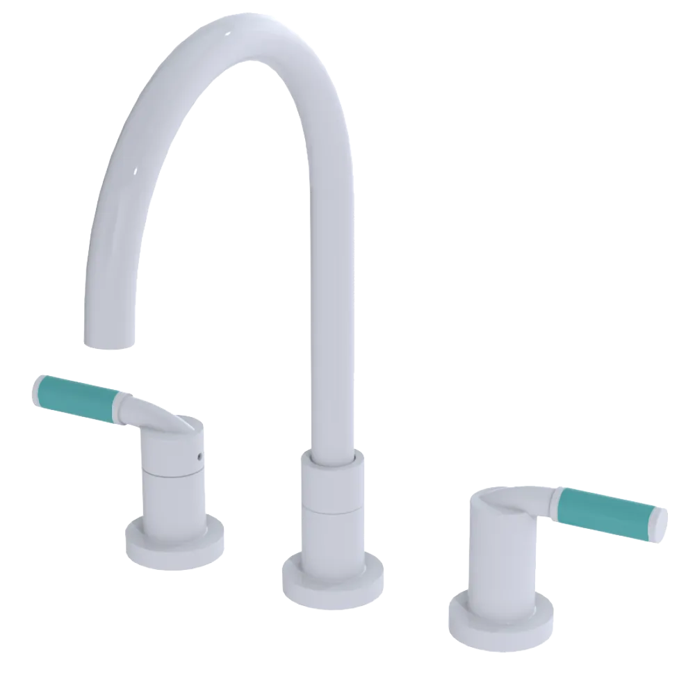Rubinet Widespread Kitchen Set White