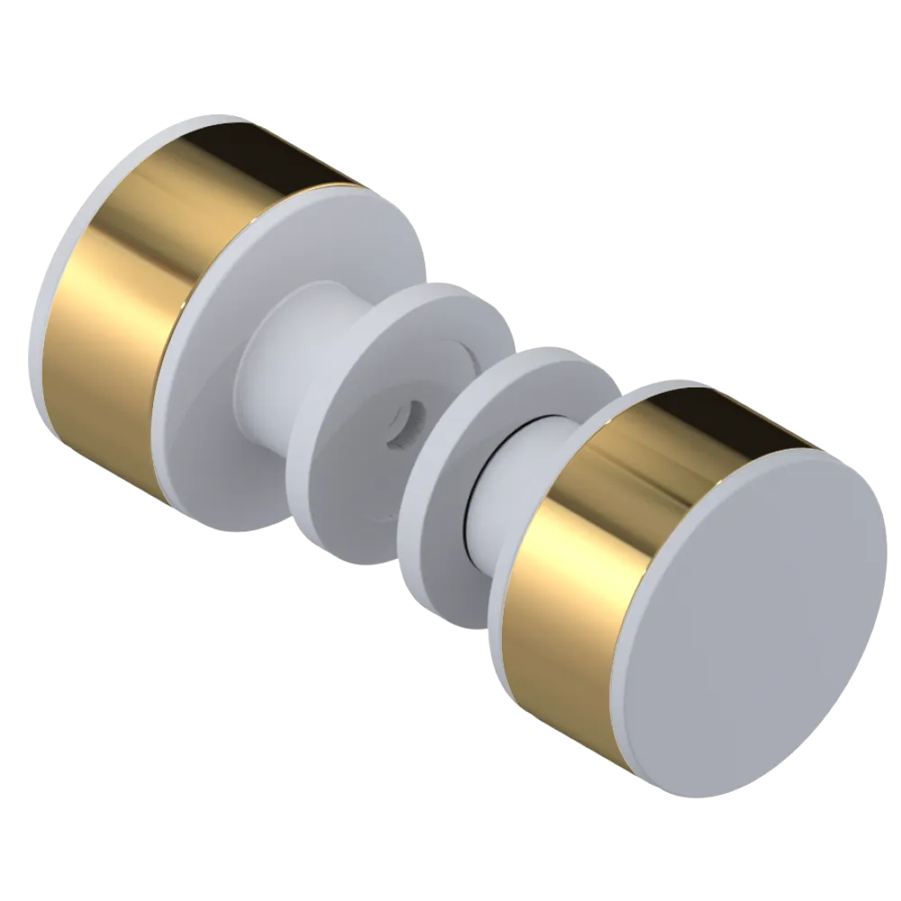 Rubinet Shower Door Knob (set) Matt White
