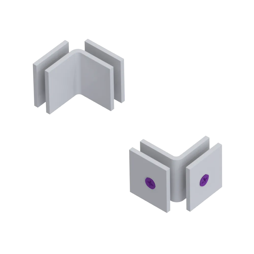 Rubinet 90 Glass to Glass Open Face White