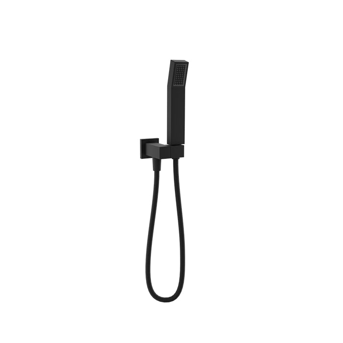Baril 1-spray anti-limestone hand shower on wall-mounted supply elbow