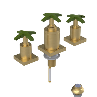 Rubinet Bidet Fitting with Spray, Diverter, and Vacuum Breaker (less drain) Satin Brass