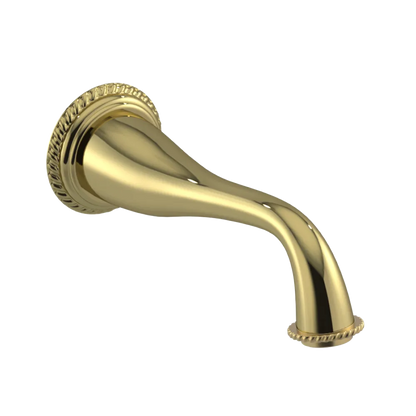 Rubinet Tub Filler Spout Wall Mount Bright Brass