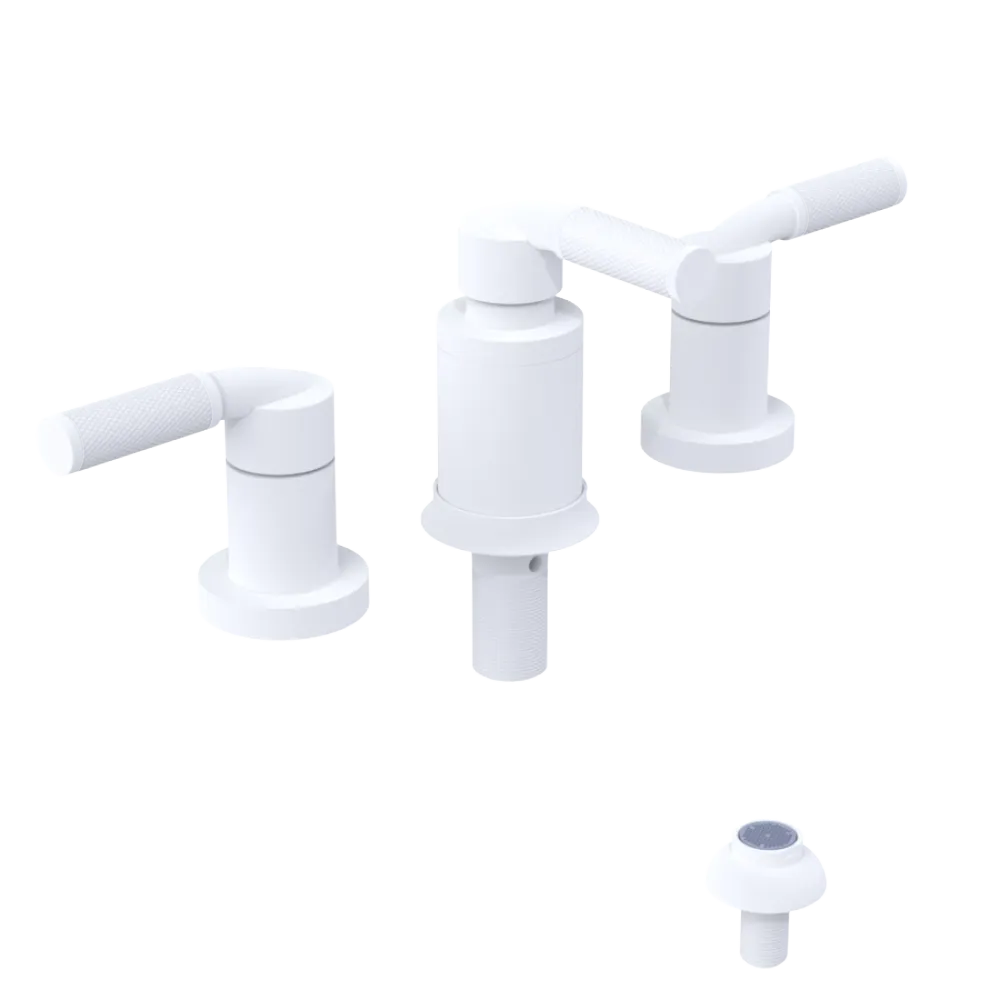 Rubinet Bidet Fitting with Spray, Diverter, and Vacum Breaker (Less Drain) Matt White