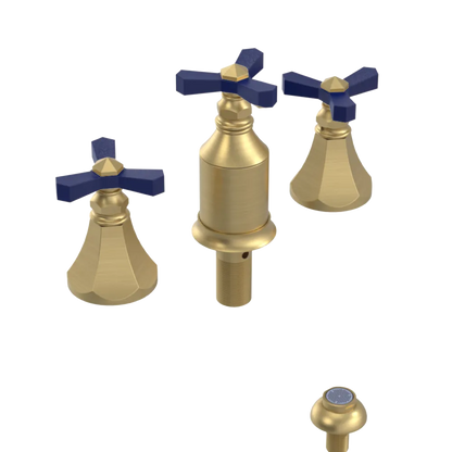 Rubinet Bidet Fitting with Spray, Diverter, and Vacum Breaker (Less Drain) Satin Brass