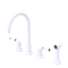 Rubinet Widespread Kitchen Set with Hand Spray Matt White