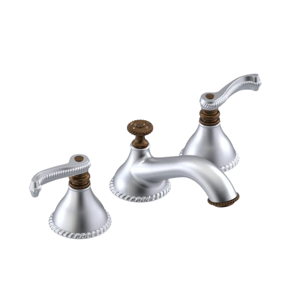 Rubinet Widespread Lav. Set. (less drain) Satin Chrome
