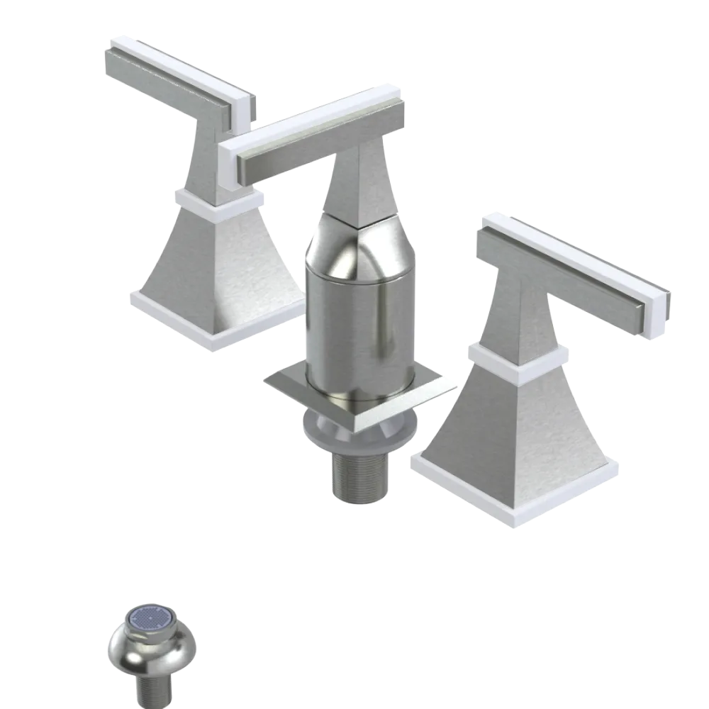 Rubinet Bidet Fitting with Spray, Diverter, and Vacum Breaker (Less Drain) Satin Nickel