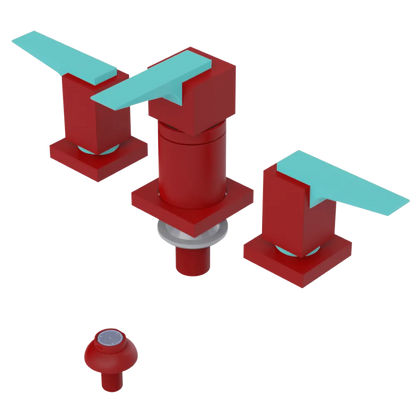 Rubinet Bidet Fitting with Spray, Diverter, and Vacuum Breaker (less drain) Maroon