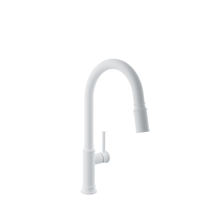 Baril High single-hole kitchen faucet with 2-function pull-down spray