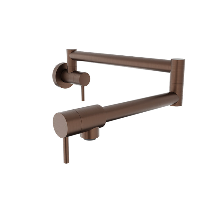Baril Single-hole wall-mounted pot filler with two handles