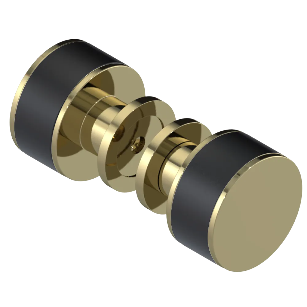 Rubinet Shower Door Knob (set) Natural Brass