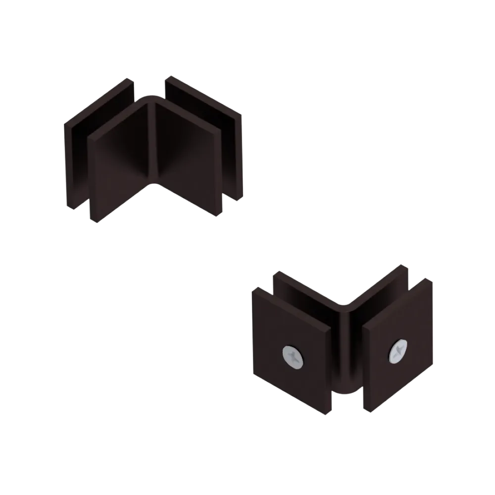 Rubinet 90 Glass to Glass Open Face Oil Rubbed Bronze