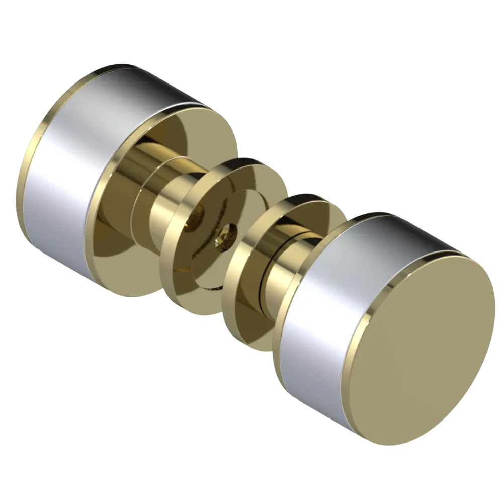 Rubinet Shower Door Knob (set) Natural Brass