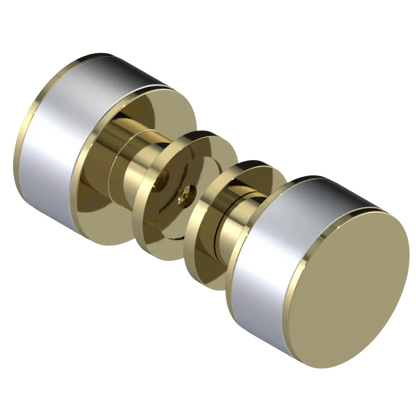 Rubinet Shower Door Knob (set) Natural Brass