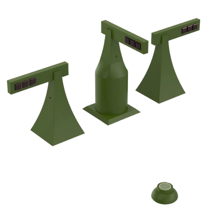 Rubinet Bidet Fitting with Spray, Diverter, and Vacum Breaker (Less Drain) Green Envy