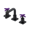 Rubinet Widespread Lav. Set. with Genesis spout (less drain) Matt Black