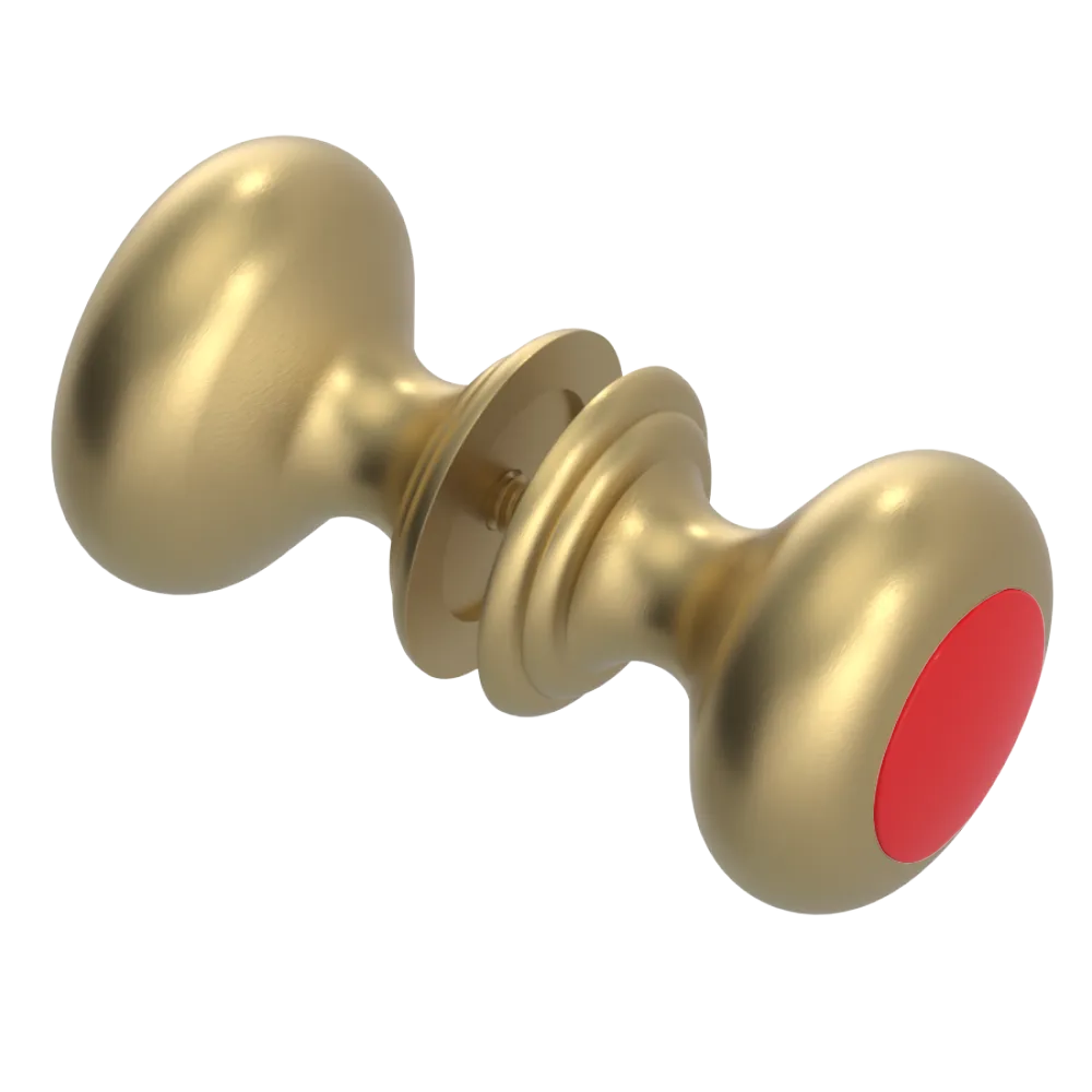 Rubinet Shower Door Knob (set) Satin Brass