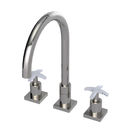 Rubinet Widespread Kitchen Set Polished Nickel