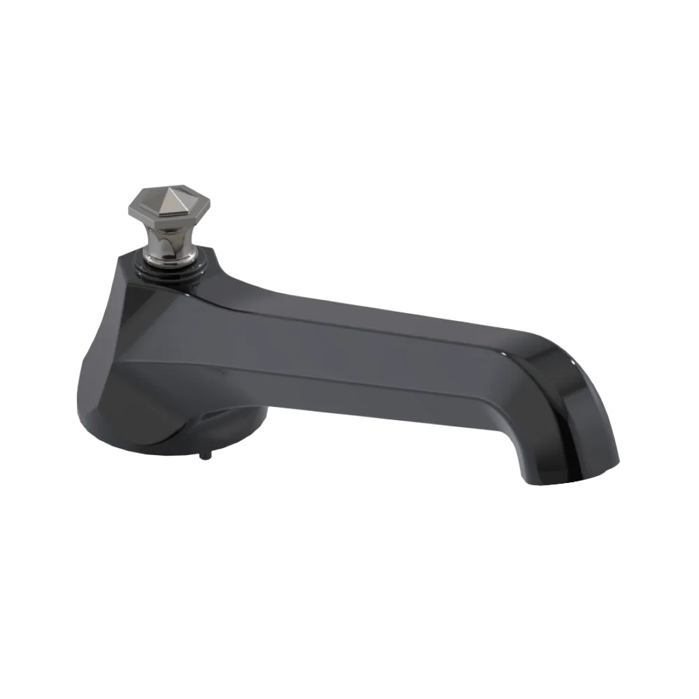 Rubinet Tub Filler Spout Deck Mount Black