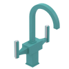 Rubinet Single Hole Dual Handle Lav. Set. (less drain) Aqua