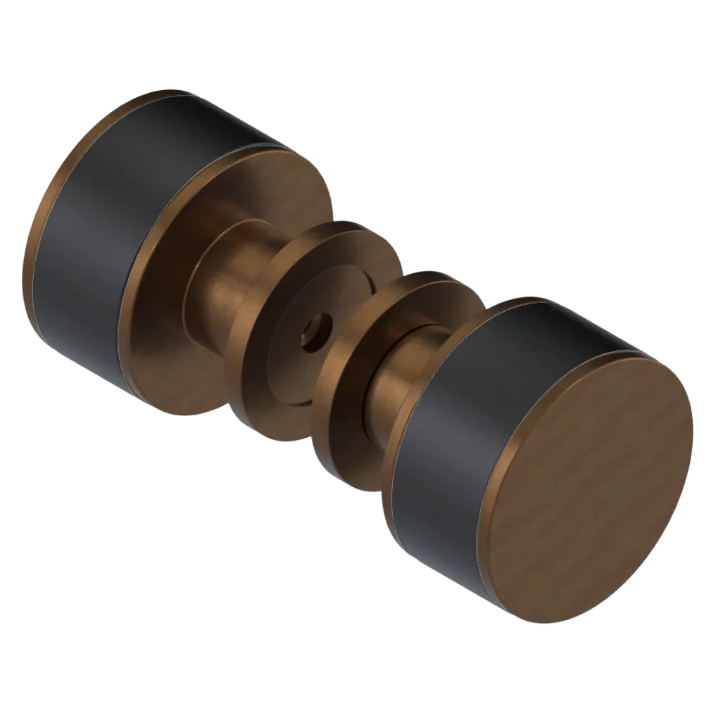 Rubinet Shower Door Knob (set) Tuscan Brass