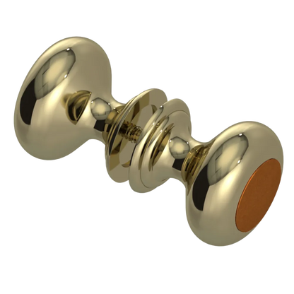 Rubinet Shower Door Knob (set) Natural Brass