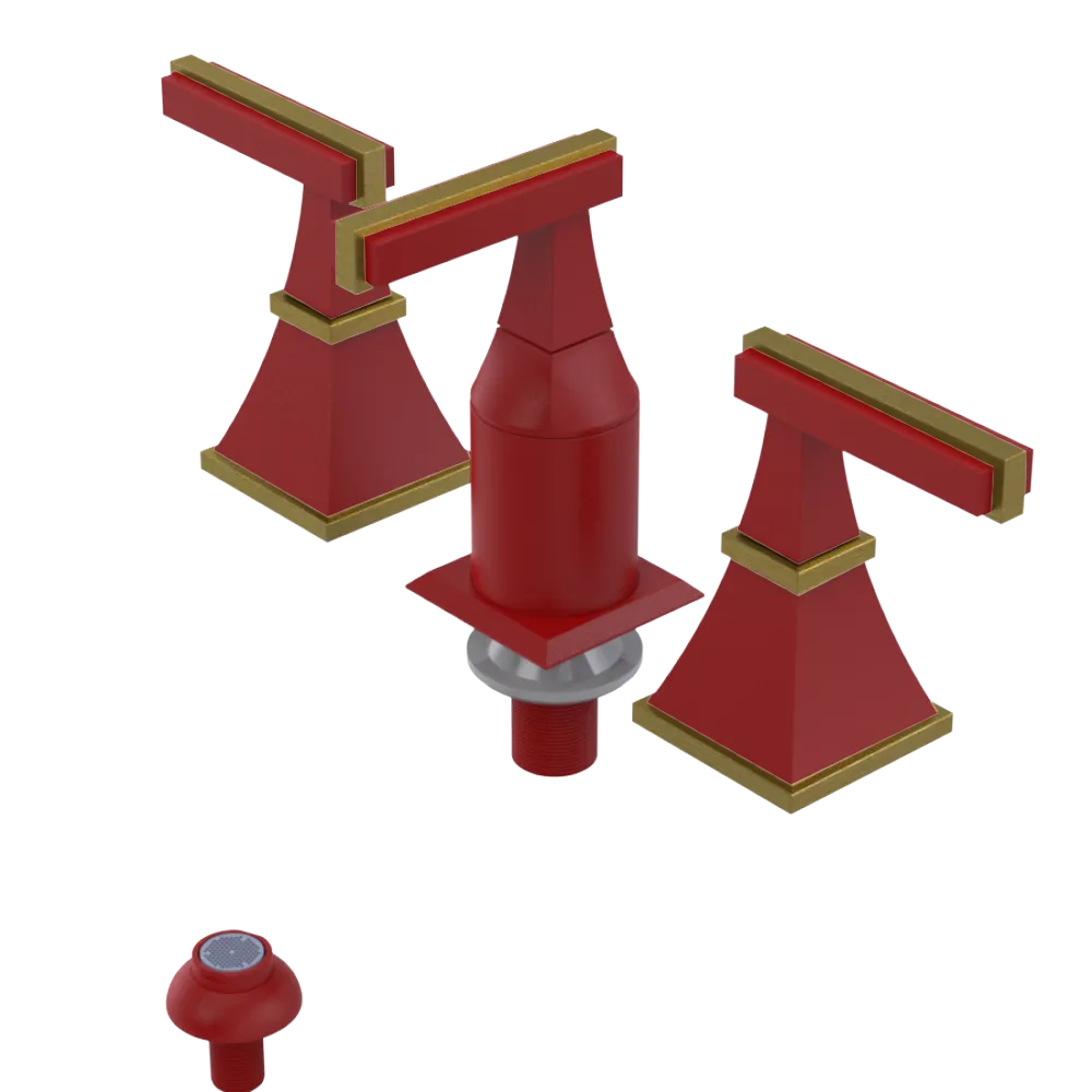 Rubinet Bidet Fitting with Spray, Diverter, and Vacum Breaker (Less Drain) Maroon