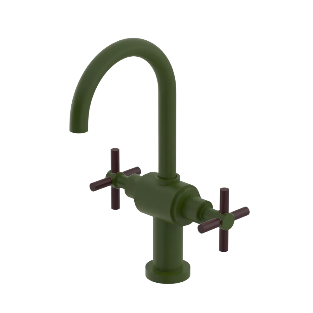 Rubinet Single Hole Dual Handle Lav. Set with LaSalle Spout (less drain) Green Envy