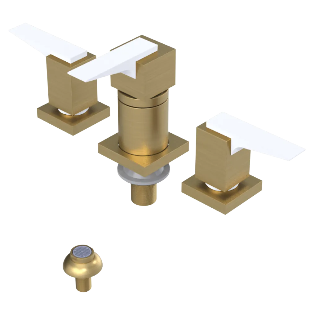 Rubinet Bidet Fitting with Spray, Diverter, and Vacuum Breaker (less drain) Satin Brass