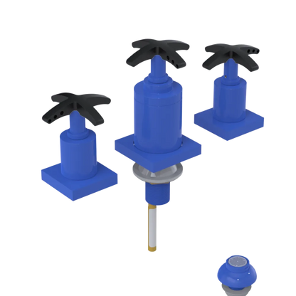 Rubinet Bidet Fitting with Spray, Diverter, and Vacuum Breaker (less drain) Blu Jean