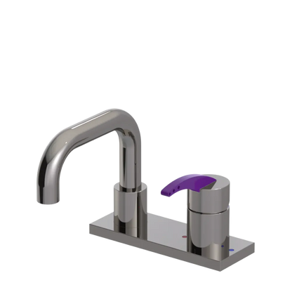 Rubinet 4" Centre Single Control Lav. Set. with Genesis spout (less drain) Polished Nickel