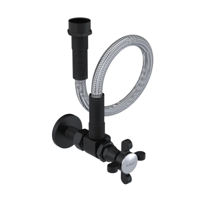 Rubinet Exposed Supply Kit (classic) Matt Black