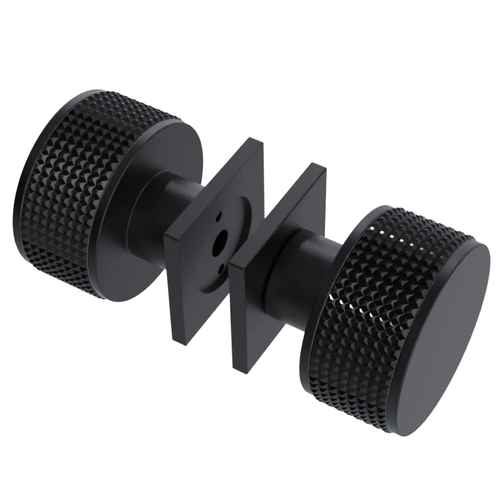 Rubinet Shower Door Knob (set) Matt Black