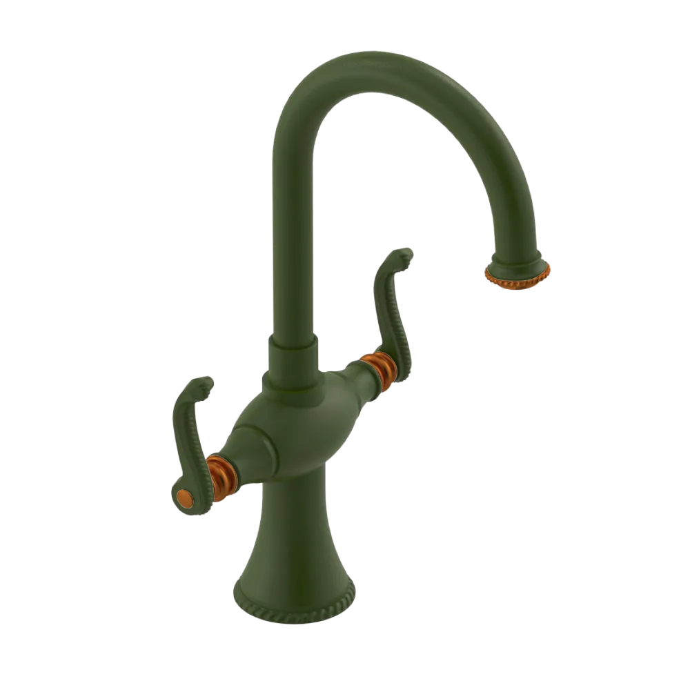 Rubinet Single Hole Dual Handle Lav. Set. (less drain) Green Envy