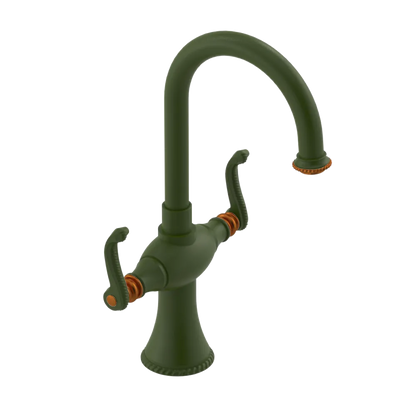 Rubinet Single Hole Dual Handle Lav. Set. (less drain) Green Envy
