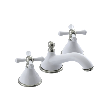 Rubinet Widespread Lav. Set. (less drain) White