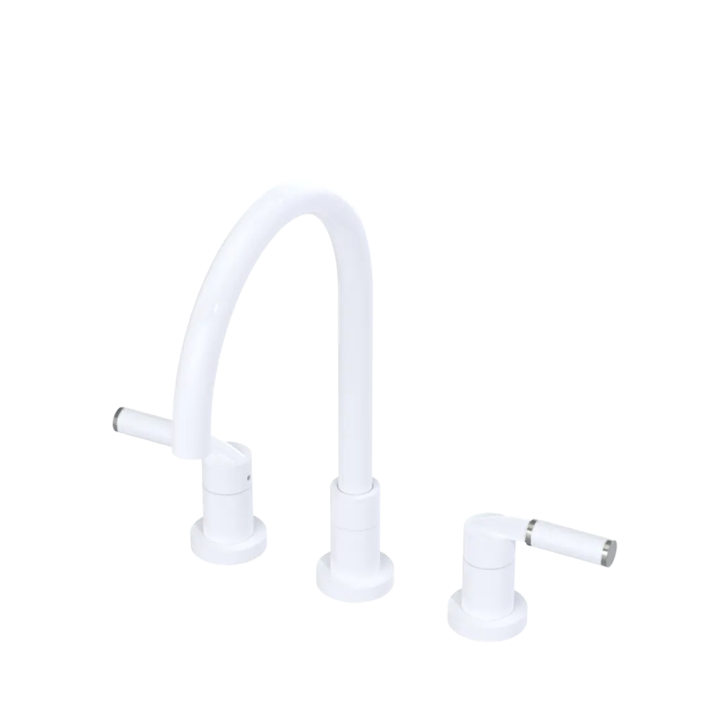 Rubinet Widespread Kitchen Set White