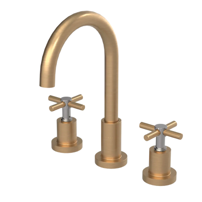 Rubinet Widespread Kitchen Set with LaSalle Spout Satin Gold