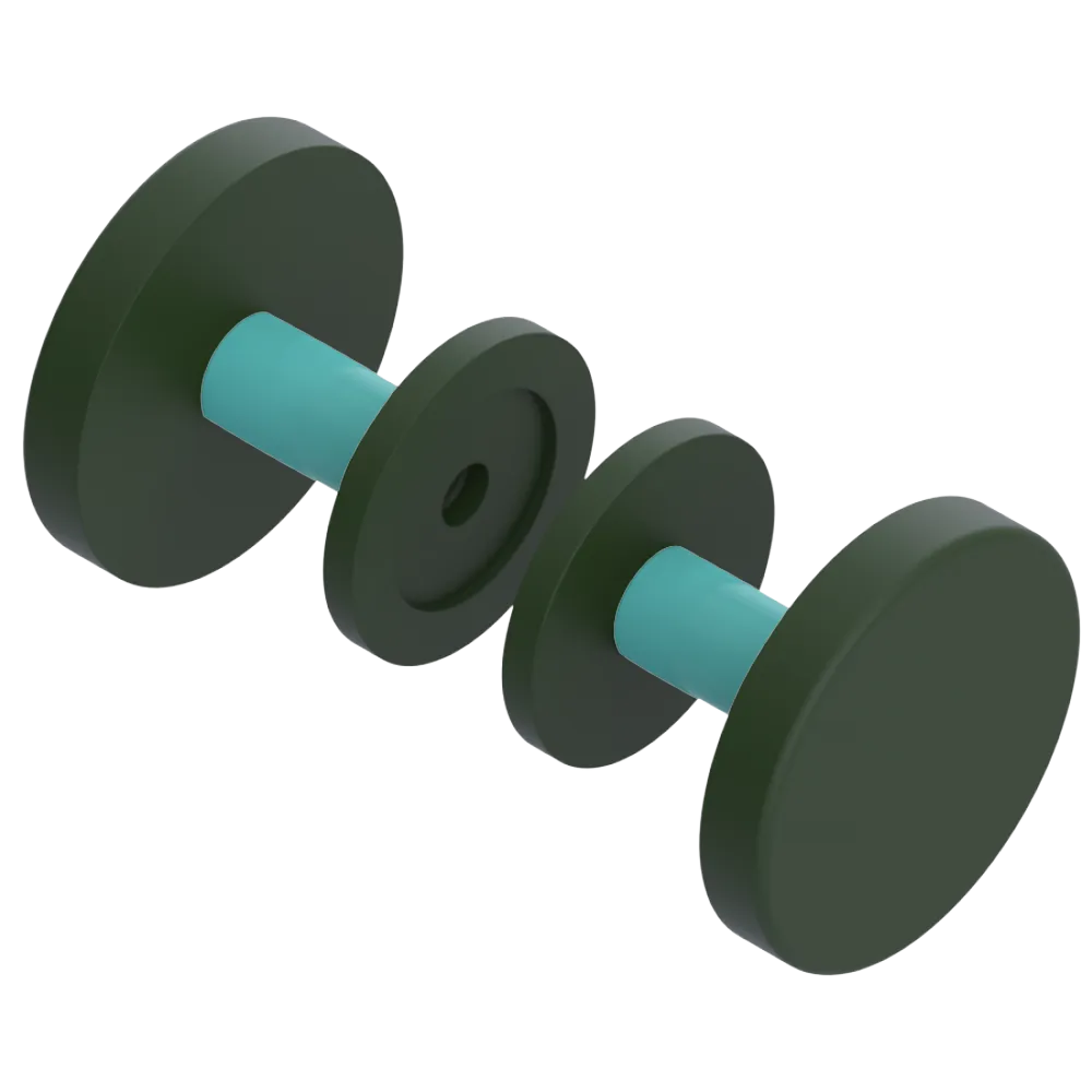 Rubinet Shower Door Knob (set) Green Envy