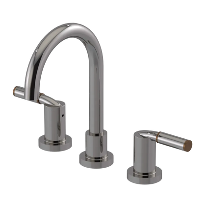 Rubinet Widespread Lav set (less drain) Polished Nickel