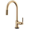 Brizo Smarttouch Pull Down Kitchen Faucet With Arc Spout And Knurled Handle