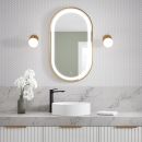 KALIA EFFECTLED-illuminated bathroom mirror - 22" x 38" - Brushed gold